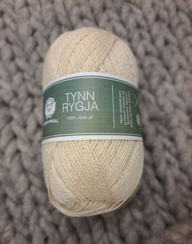 Tynn Rygja 2 tråds ullgarn